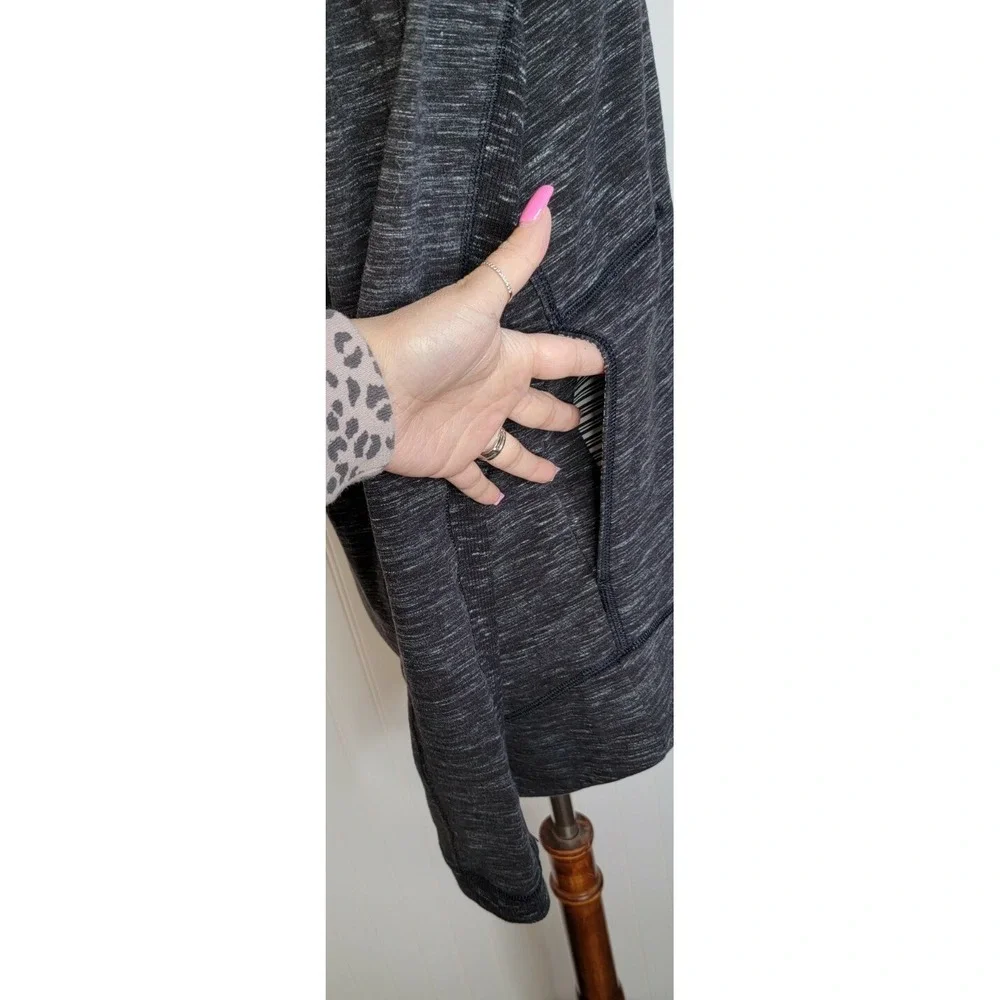 Lululemon Exhalation Pullover II - Heathered Marled Black Women's Size 6